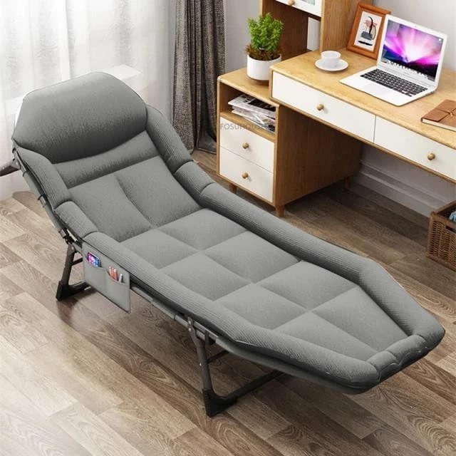Espreguiçadeira Cama Dobrável Almofadado Conforto Relaxante Para seu Descanso Aço Até 200kg Multiuso Ref: MC-19 em Oferta na Shopee