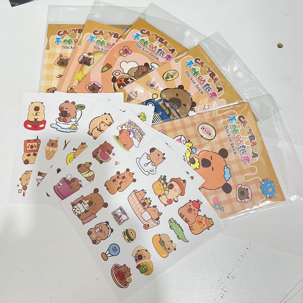 5 Folhas cada Adesivo Capivara Bloquinho 60-70 Adesivos SORTIDOS em Oferta na Shopee