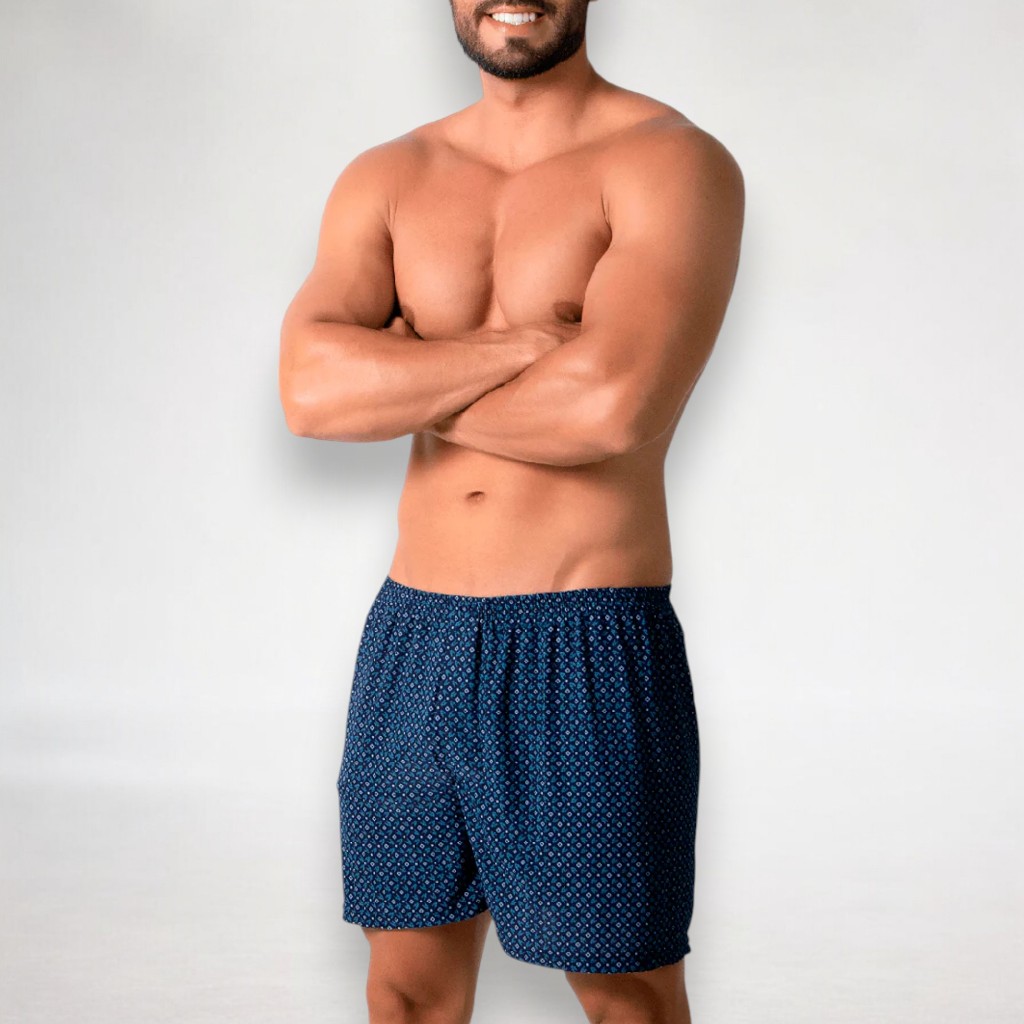 Kit com 5 com 3 com 2 ou com 1 Cueca Samba Canção Masculina Cuecas Short Fresco — imagem 2 de 2