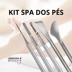 Kit Spa Dos Pés De Aço Inox Slim (5 peças) Já Afiadas Podem Ser Esterilizadas