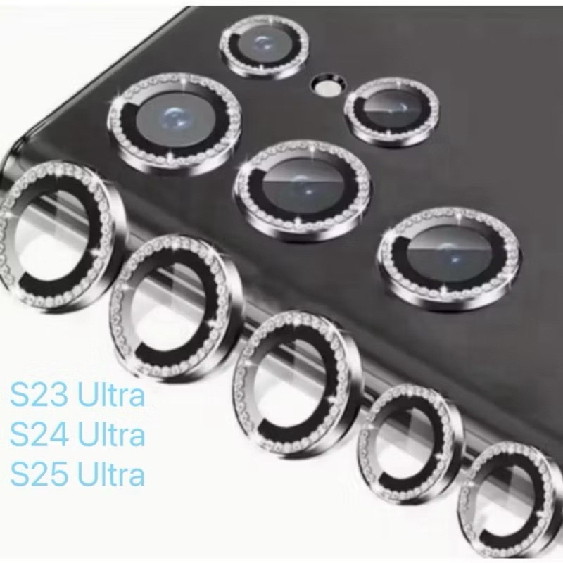Kit Película Lente Câmera Brilho brilhante Diamante Para Samsung Galaxy S23 Ultra/S24 Ultra/S25 Ultra em Oferta na Shopee