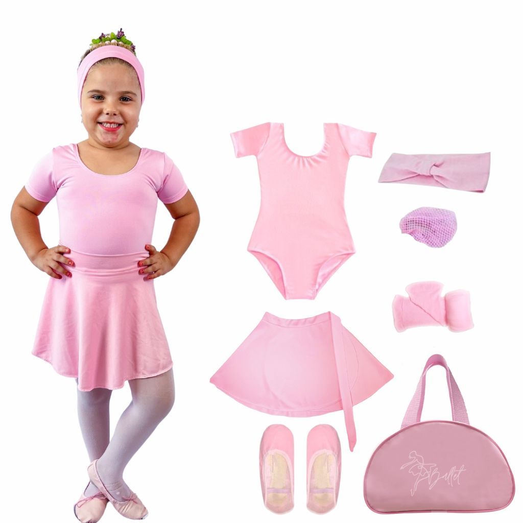 Kit Uniforme Roupa De Ballet 7 Itens Bale Infantil Rosa C/ Bolsa Bailarina LEIA O ANÚNCIO em Oferta na Shopee