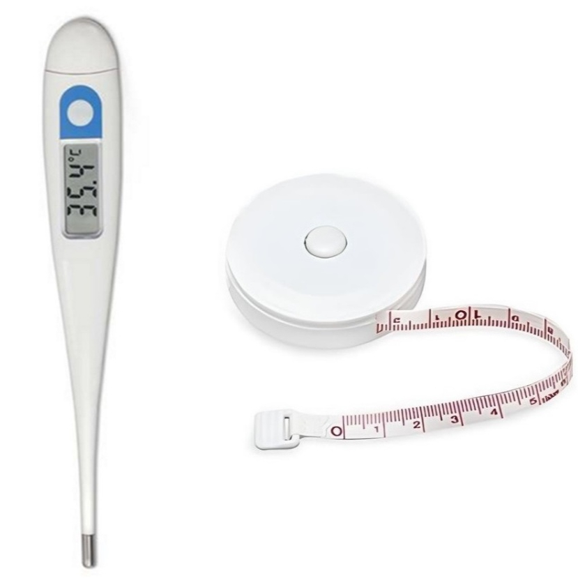 Kit Trena Antropometrica 1,5cm + Termômetro Digital Branco