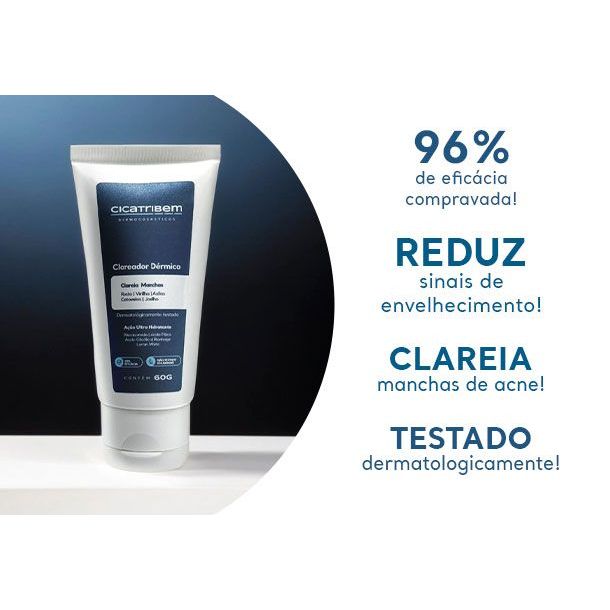 Clareador Dérmico Cicatribem 60g em Oferta na Shopee