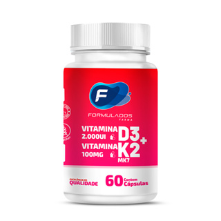 Vitamina D3 2000ui com Vitamina K2 MK7 - 60 ou 120 cápsulas em Oferta na Shopee