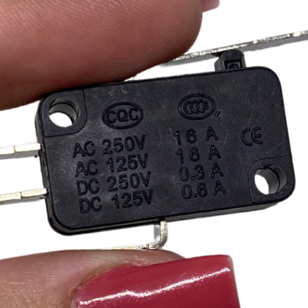 Microswitch Alavanca Longa 16A 250V 125V | Fim de Curso Industrial Automação AC DC