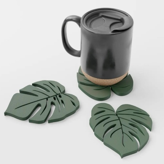 Kit 8 porta copos Folhagem Folha 4 ou 6 chique descanso de copos coaster com suporte para guardar luxo barato presente