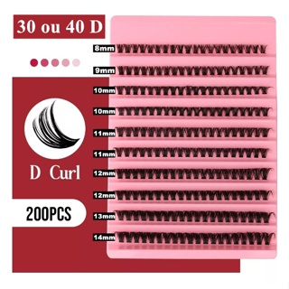 NEWAIR Cílios Mix 30D/40D/60D/80D 8-14mm 10 Fileiras 200 Cilios em Oferta na Shopee