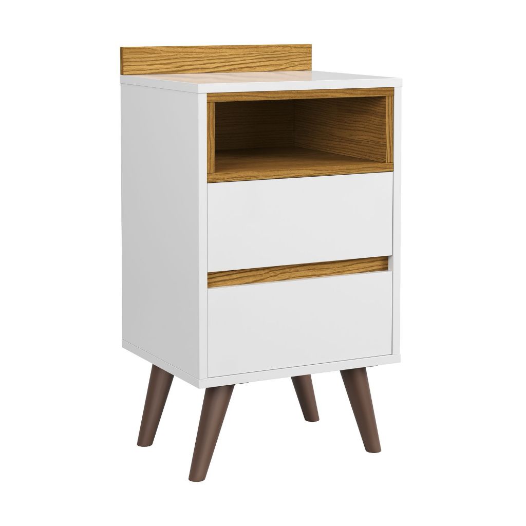 OFERTA Kit Conjunto 2 Mesa Cabeceira Retro Quarto 2 Gavetas Organizador Multiuso Decoração Cores
