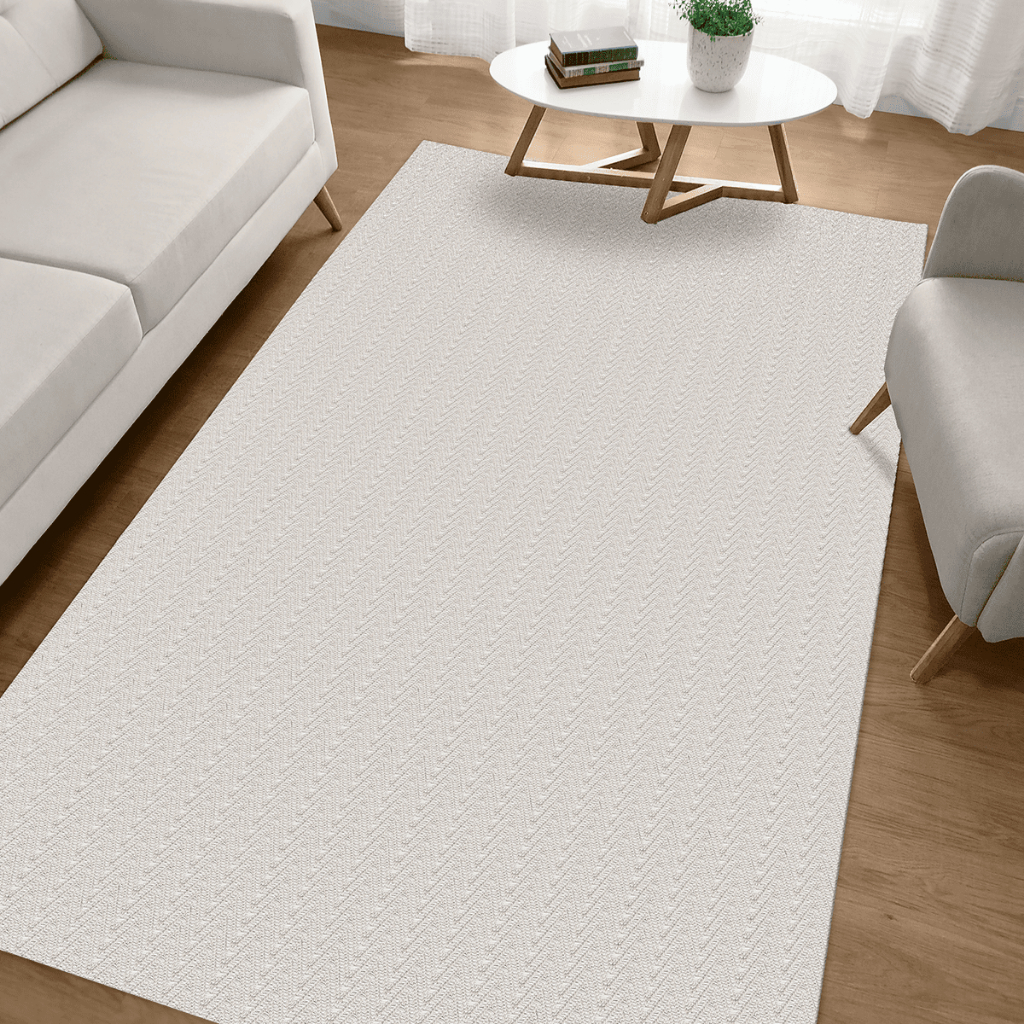 Tapete Antiderrapante Sala Quarto 1,40x2,00m Artesanal 100% Algodão Decoração Minimalista