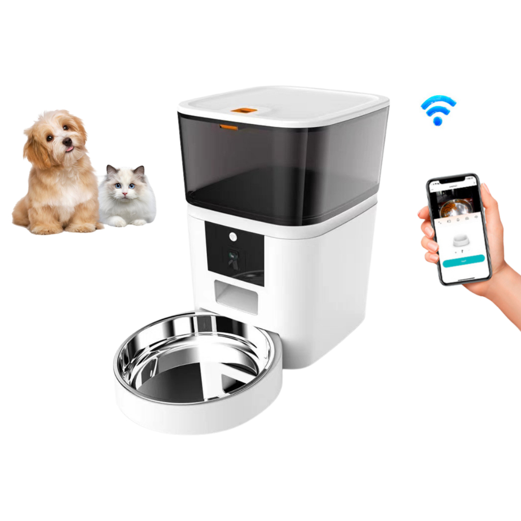 Alimentador Inteligente Automático 6 Litros Para Pets Com Câmera Via Aplicativo