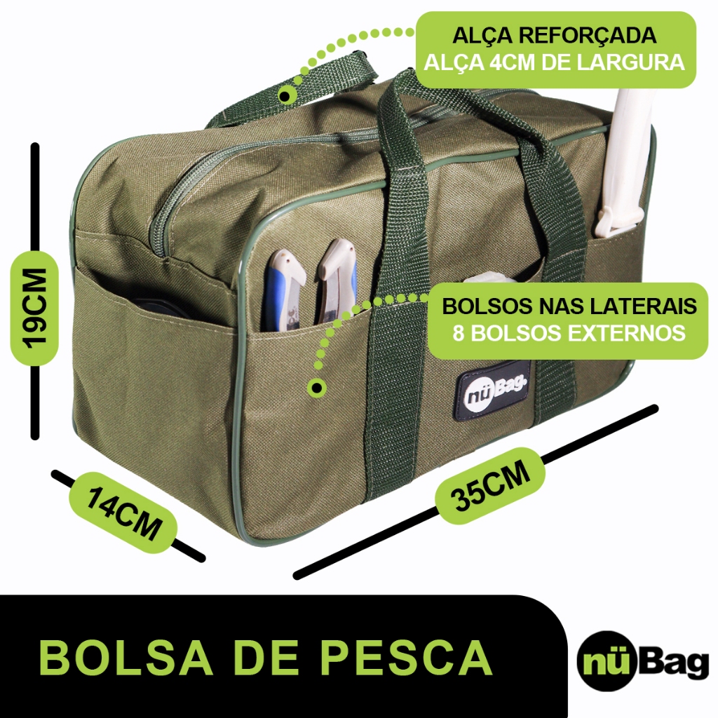 Mala Camuflado Para Artigos De Pesca e Ferramentas Bolsa Pescador de Mão Resistênte Repelente Água