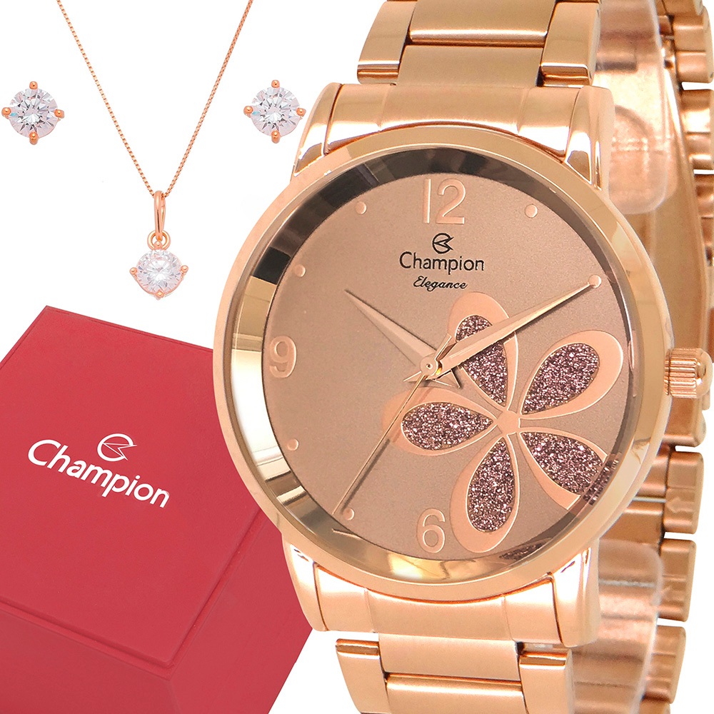 Relógio Feminino Rose Champion Original Prova Dágua Garantia - Watches
