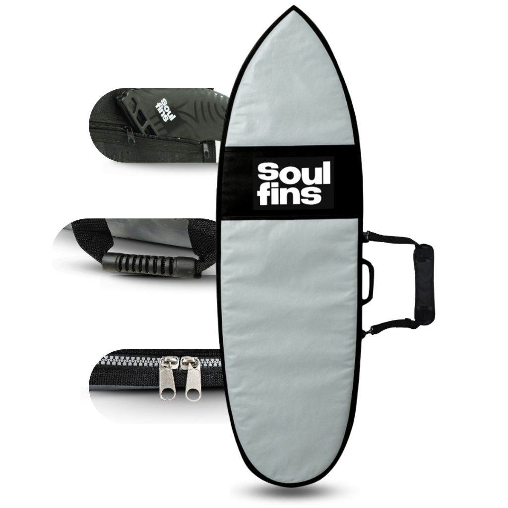 Capa Prancha de Surf  Refletiva Acolchoada Performance 6'0/6'3/6'7 Capa Refletiva Soulfins