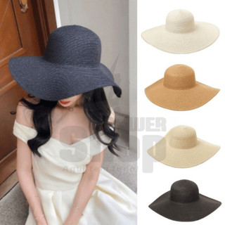 Chapéu de Palha Floppy Praia Feminino Aba Larga 11cm Chapéu de Praia Feminino Moda Verão