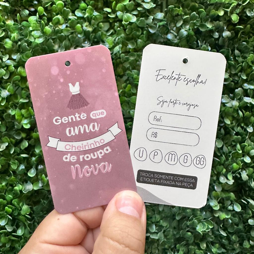 Etiquetas tags para roupas - 100 un - ama roupa nova em Oferta na Shopee