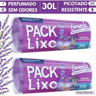 Rolo Com 3O Sacos De Lixo 30 Litros Banheiro Cozinha Aroma Lavanda Inibidor de Odores Insetos Alta Qualidade em Oferta na Shopee
