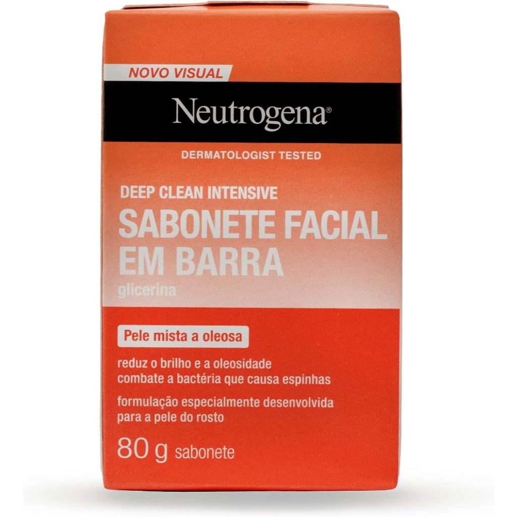 Sabonete Facial Em Barra Neutrogena Deep Clean Intensive Com 80g em Oferta na Shopee
