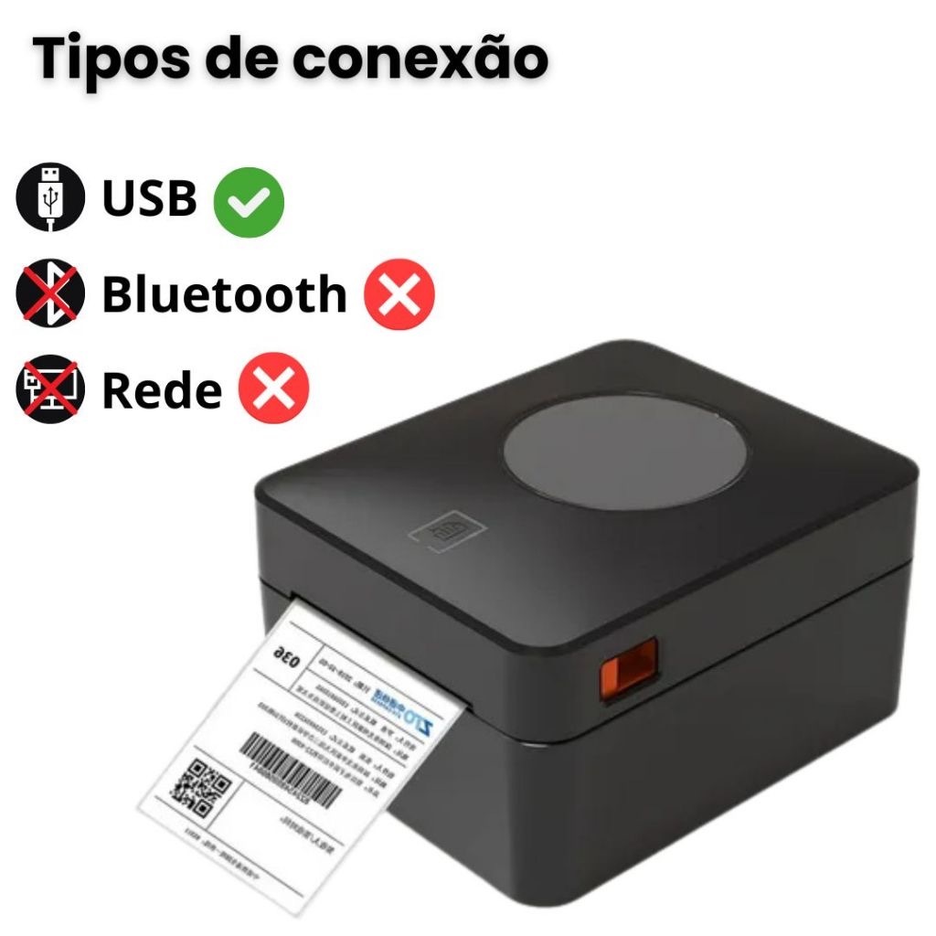 Impressora Etiqueta Correio Codigo Barras 100mm Usb Preto 203 dpi (8 dots/mm) em Oferta na Shopee