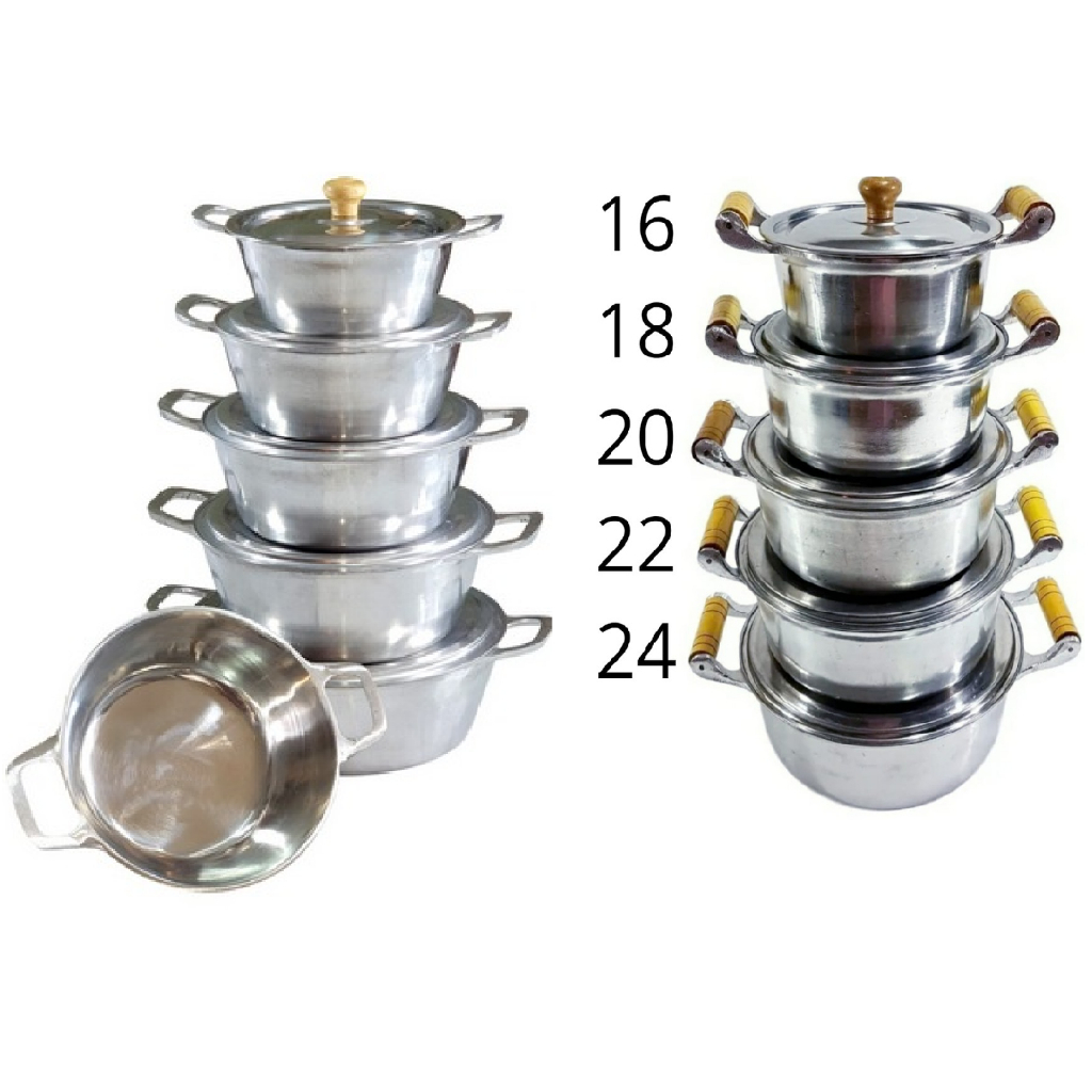Imagem Jogo de Panelas Grossas de Alumínio Batido/alumínio leve Panela Minas Caçarolas Cozinha premium