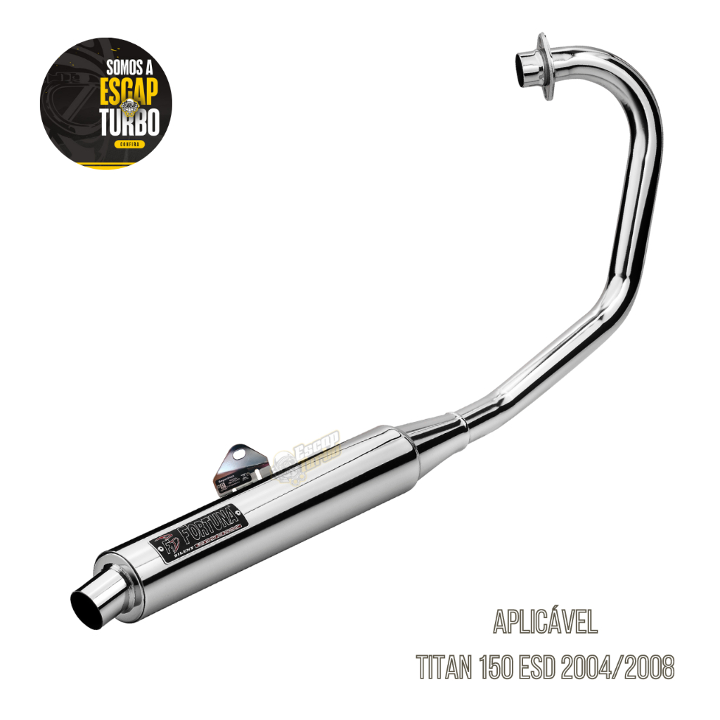 Escapamento Titan 04/08 150 Esd Esportivo Fortuninha Cromado