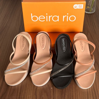 Sandália Chinelo Papete Rasteirinha Tamanco Beira Rio Com Brilho Strass Original Com Elático em Oferta na Shopee