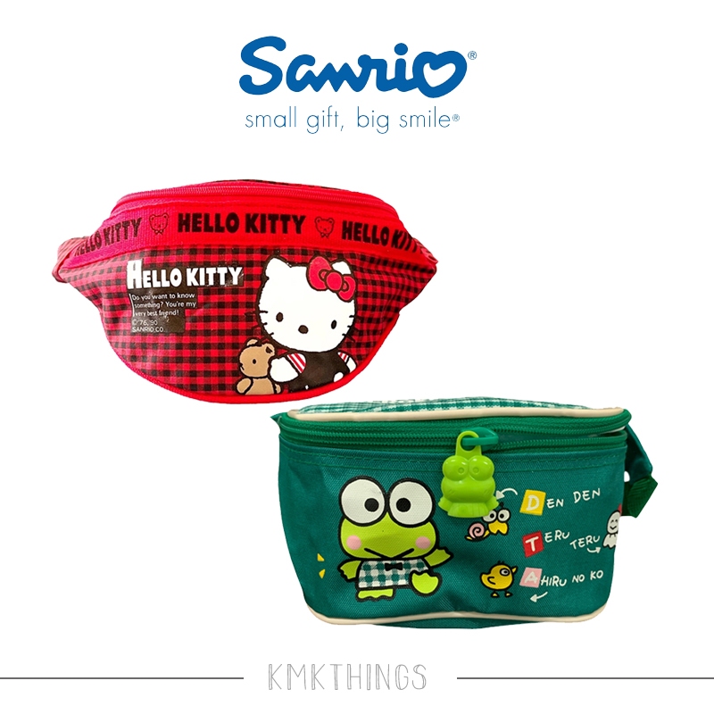 Pochete Vermelha ou Verde infantil - Hello Kitty - Keroppi - Sanrio - Importado Japão