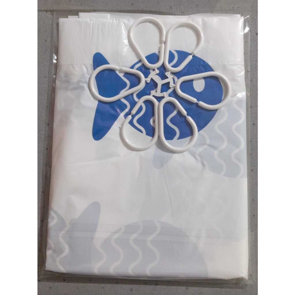 Cortina para banheiro box estampada 1,38m x 1,80m