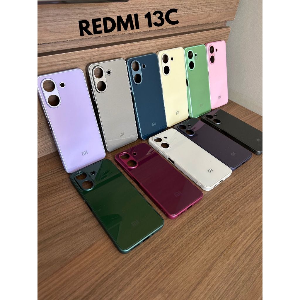 Capa luxo Xiome Redmi 13C: toque macio, acabamento fino com estilo, conforto e proteção de câmera incrível! em Oferta na Shopee