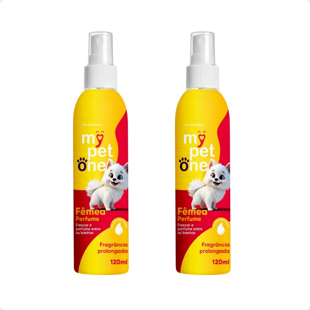 Kit 2 Perfume Mypetone Fêmea para Cães e Gatos - 120ml em Oferta na Shopee
