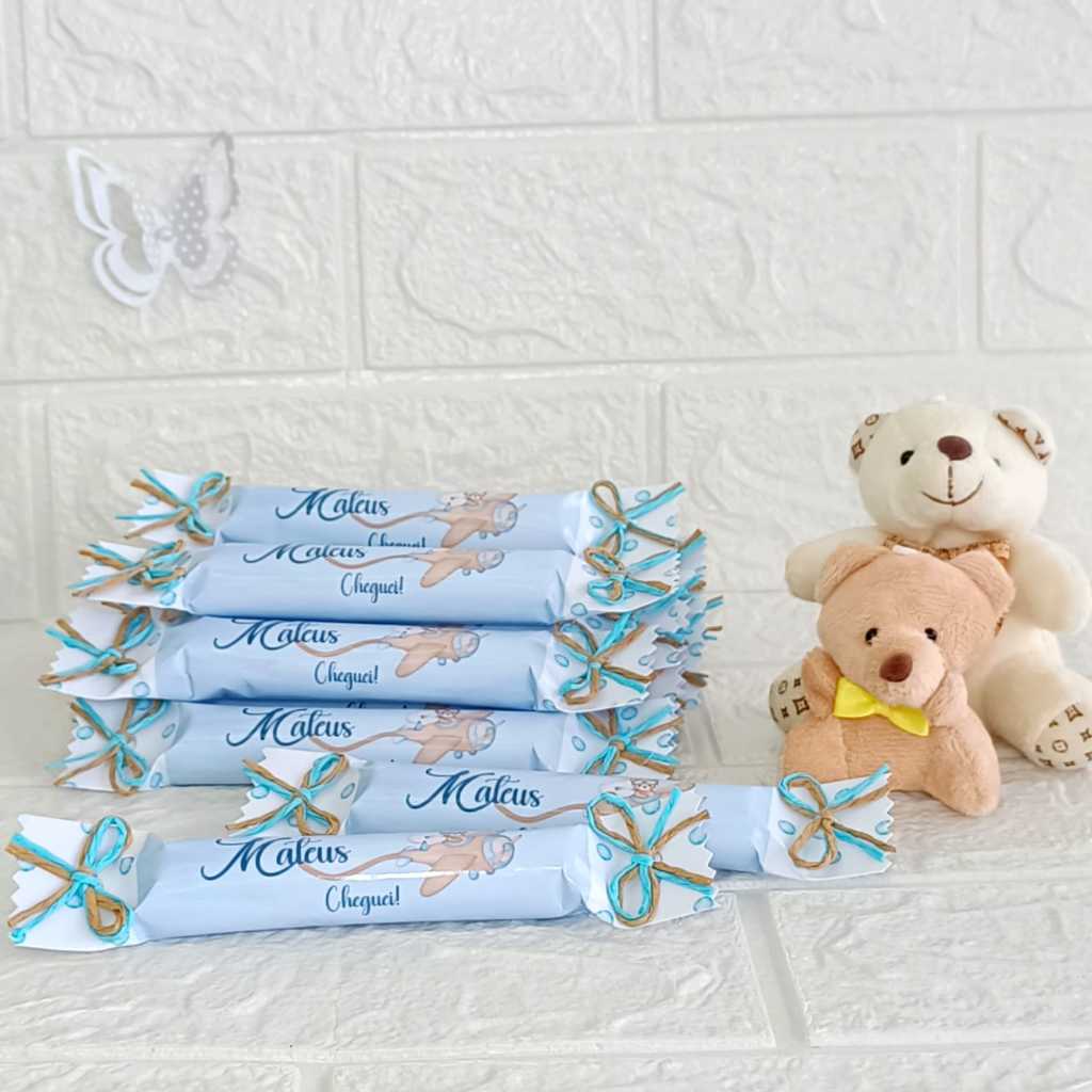 JUJUBA PERSONALIZADA URSINHO AVIADOR  AZUL -  LEMBRANCINHA ANIVERSARIO - MATERNIDADE - FESTA- BATIZADO - CHÁ