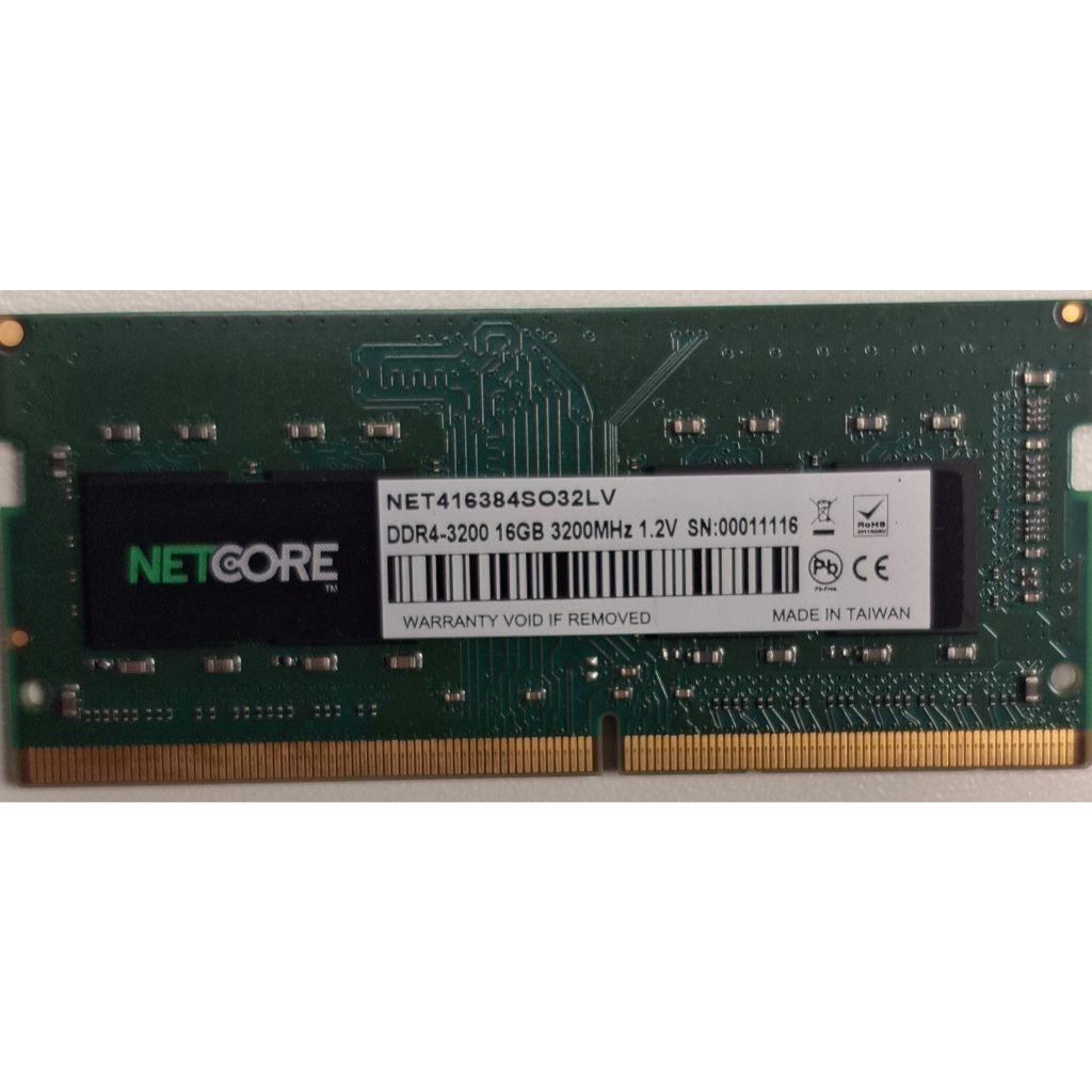 Memória 16Gb 3200MHz Netcore para notebook em Oferta na Shopee
