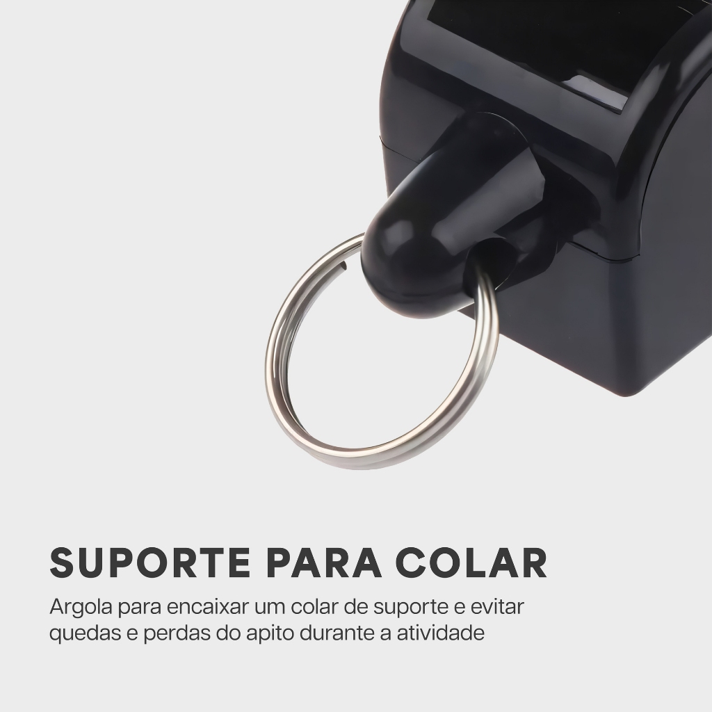 Apito De Futebol Profissional Som Alto Árbitro Esportivo Campo Quadra Resistente JustGoFit