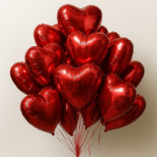 20 Balões de Coração 45cm - Vermelho Metalizado em Oferta na Shopee