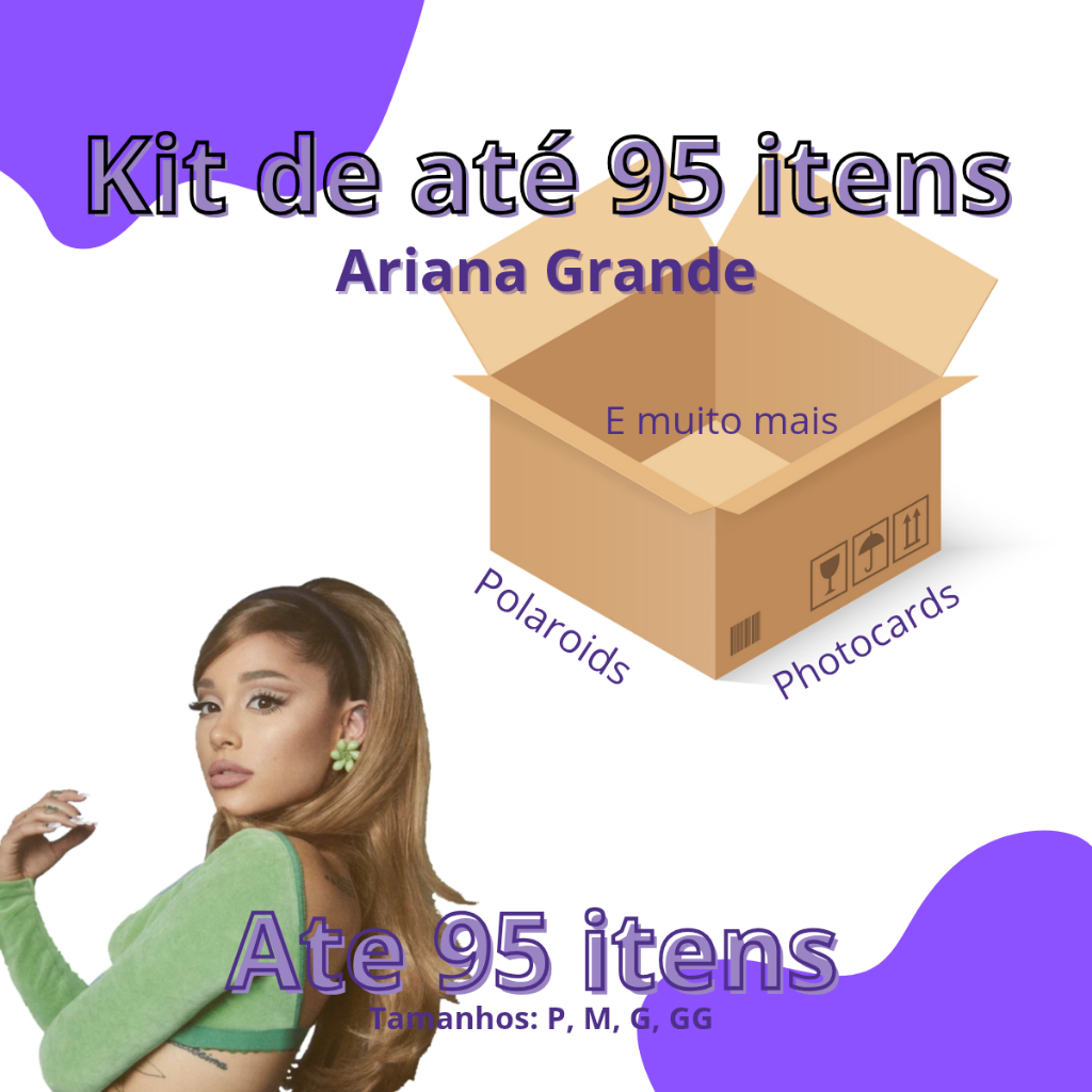 KIT FÃ ARIANA GRANDE  (GRUPO OU MEMBRO) - ATÉ 95 ITENS - ARIANA GRANDE PHOTOCARD • CHAVEIRO