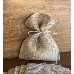 Saquinho de Juta 15x20cm | Embalagem para Lembrancinhas, Artesanato, Produtos Naturais | Kit 10 a 40