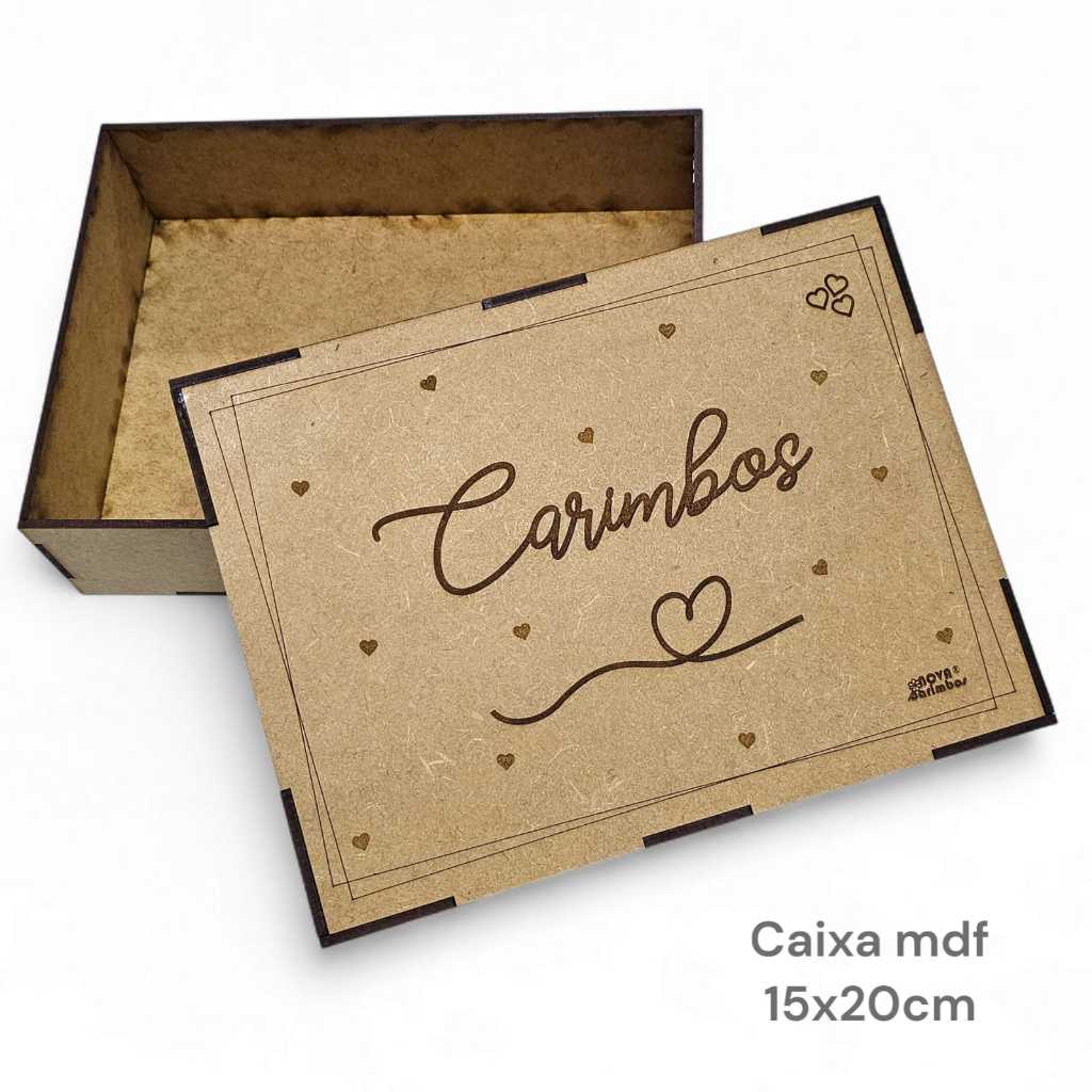 Caixa para organizar seus carimbos  modelo retangular - tam. aprox. 15x20cm em Oferta na Shopee