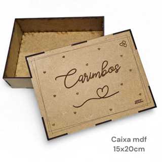 Caixa para organizar seus carimbos  modelo retangular - tam. aprox. 15x20cm em Oferta na Shopee
