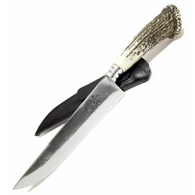 Faca Artesanal Tatu Disco Arado 7" Cabo de Chifre de Cervo com Coroa + Bainha Couro em Oferta na Shopee