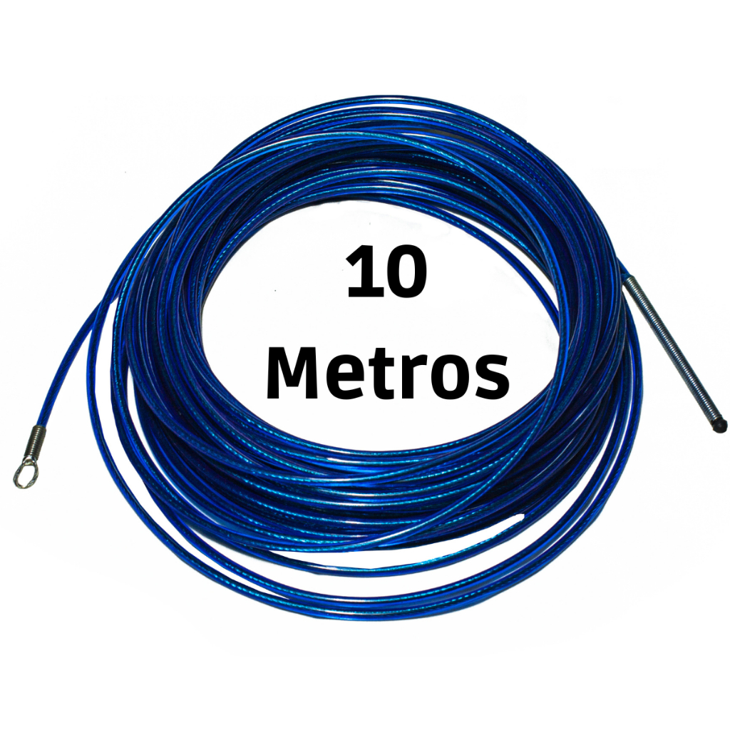 Guia Passa Fio Sonda Puxa Fio Alma De Aço Profissional 10 metros