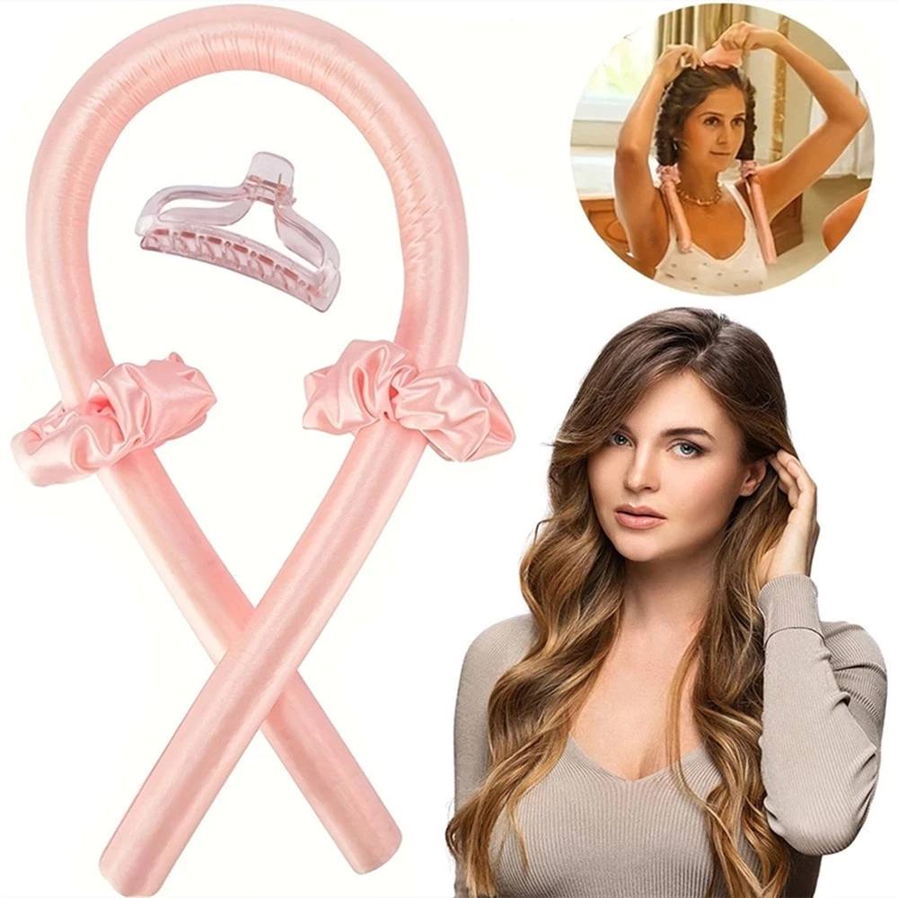 KIT modelador Curling Rod Cetim Sem Color + 2 Scrunchies+presilha