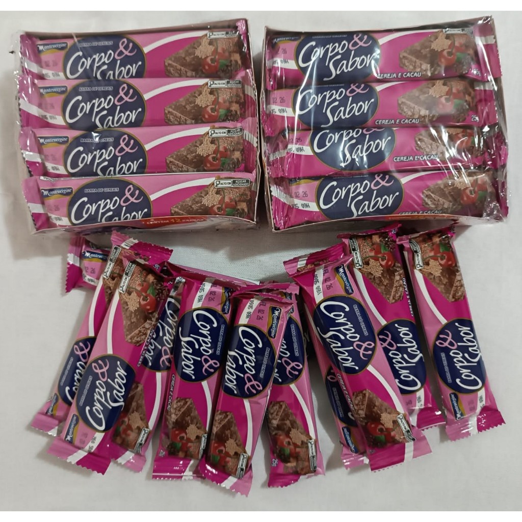 Barra de Cereais Montevérgine - Corpo e Sabor - 300G Cereja Cacau, Banana Mel, Castanha Ameixa, Maça — imagem 2 de 2
