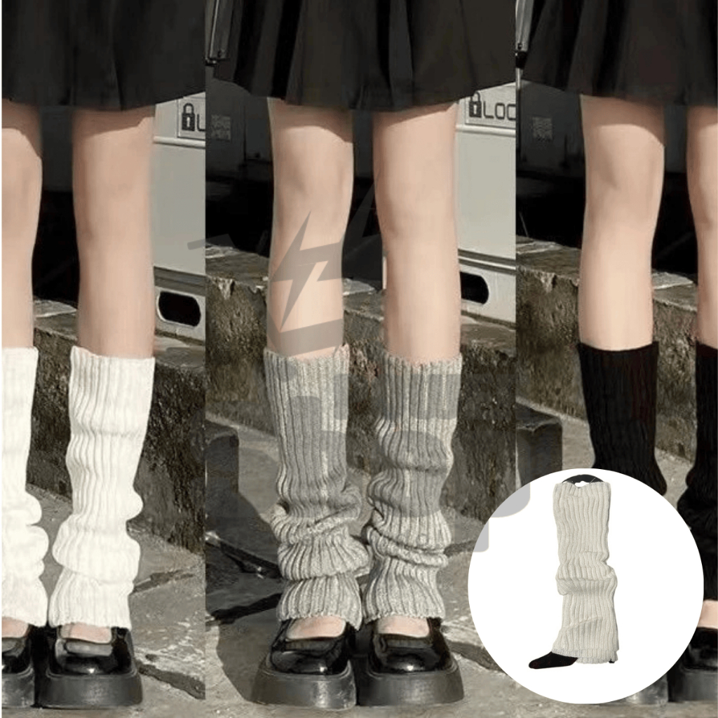 Par de Meia Polaina Pernas De Malha Meias Outono Inverno Cosplay Capa De Pé