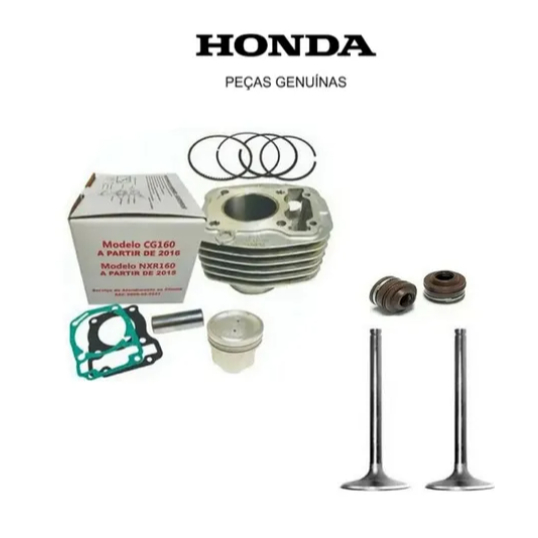 Kit Cilindro Motor Hamp Válvulas Titan 160 Fan 160 Bros 160