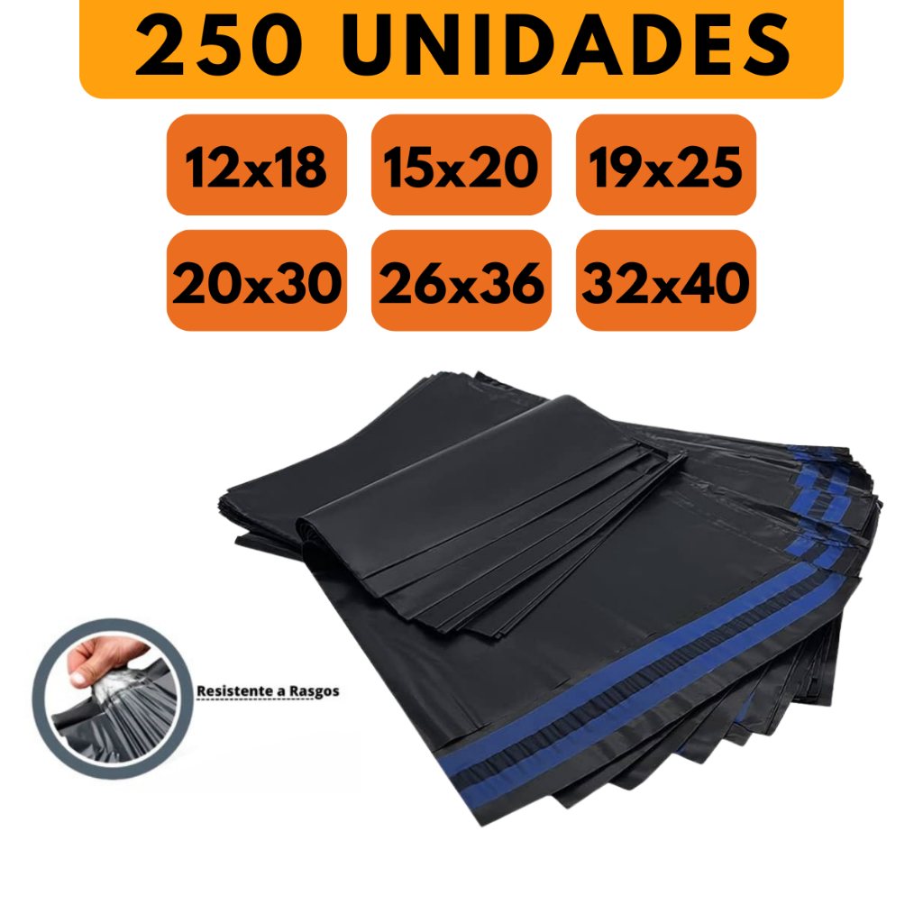 Kit 250 Unidades Envelope de Envio Saco de Envio Cinza Embalagem 12x18 15x20 19x25 20x30 26x36 32x40 em Oferta na Shopee