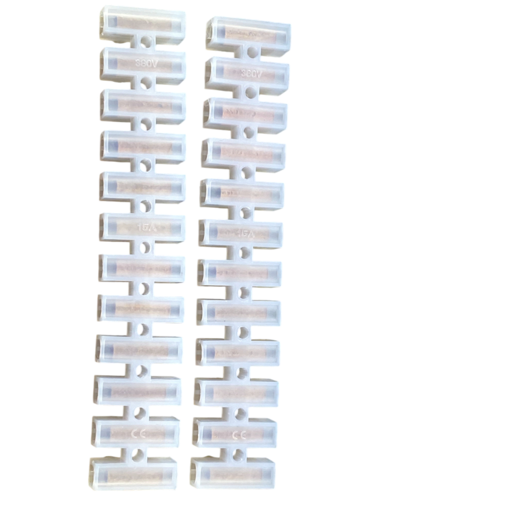 5x Barra de Conector Tipo Sindal 12 Bornes 12mm – H-15A 15A