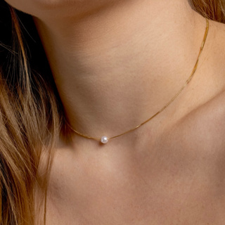 Colar Com Pingente De Pérola Banhada A Ouro 18k Ou Prata 925 em Oferta na Shopee