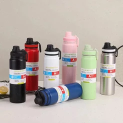 Garrafa Térmica 1 LITRO Garrafa Espacial Quente e Frio Com Isolamento Térmico De Grande Capacidade