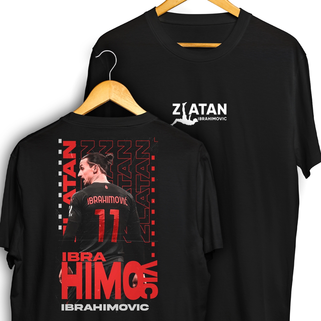 Camiseta Zlatan ibrahimovic Frente e Verso Streetwear Blusa Camisa Futebol 100% Algodão