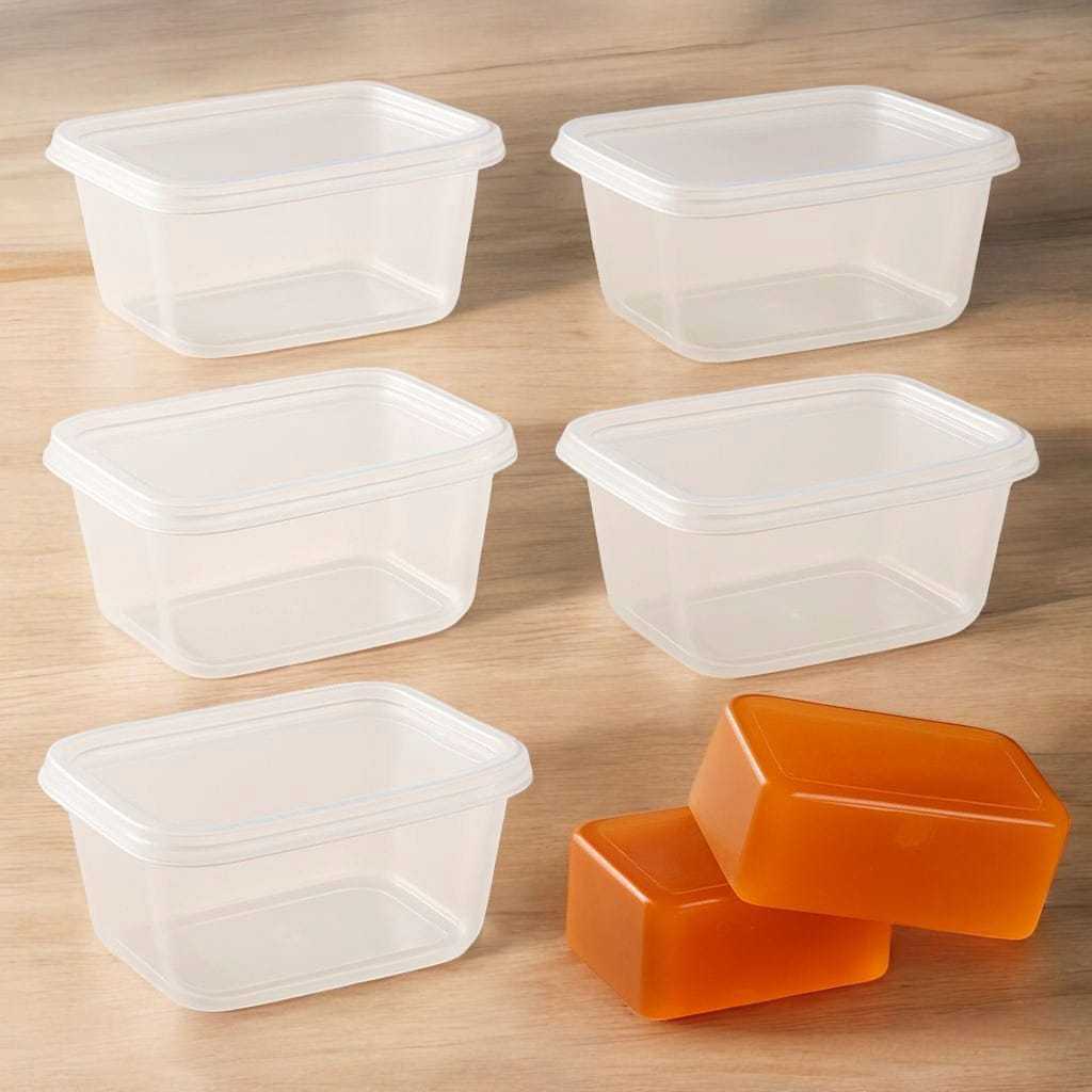 Kit de 10 até 50 Formas  com Tampas   Fabricação Sabão Sabonete Artesanal 260 ml BPA FREE Atóxico em Oferta na Shopee